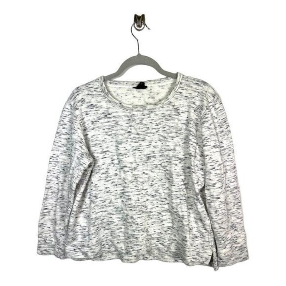 Club Monaco Marled Grey Knit Crew Neck Long‎ Sleeve Sweatshirt Top L